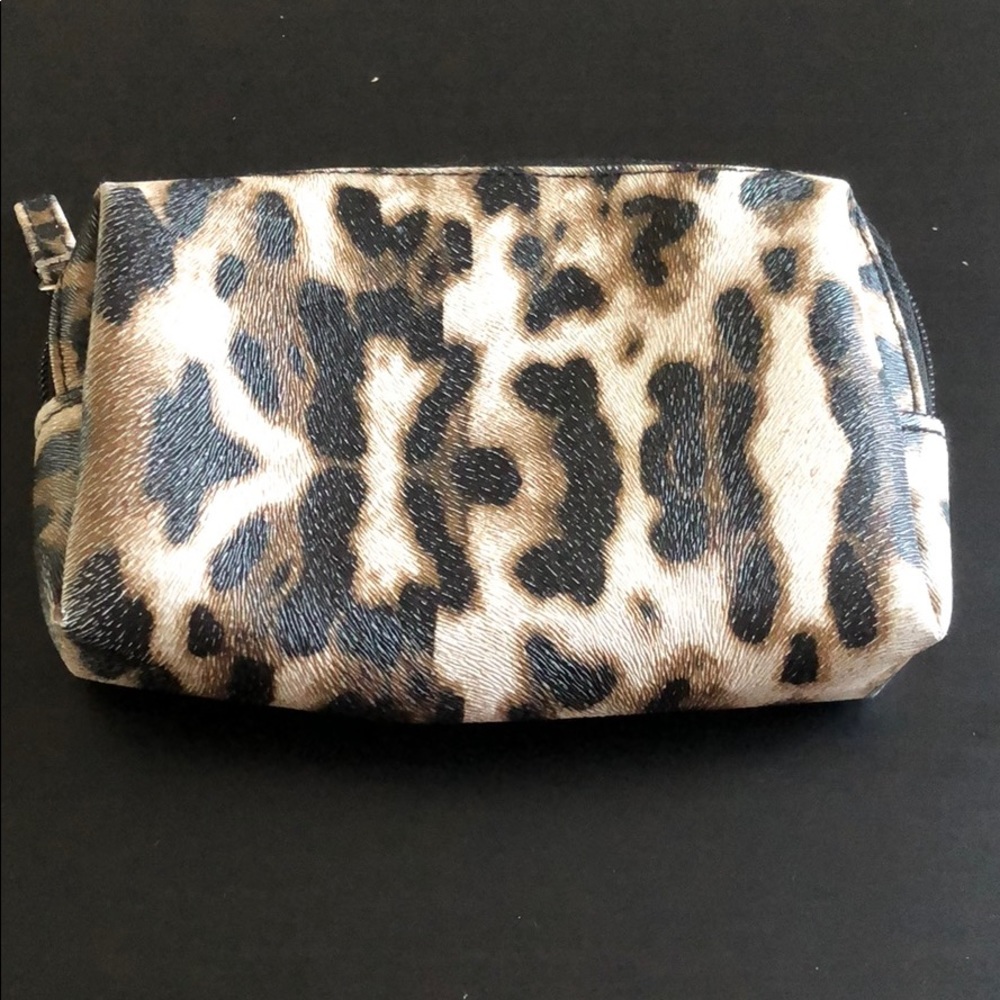 Animal print makeup bag